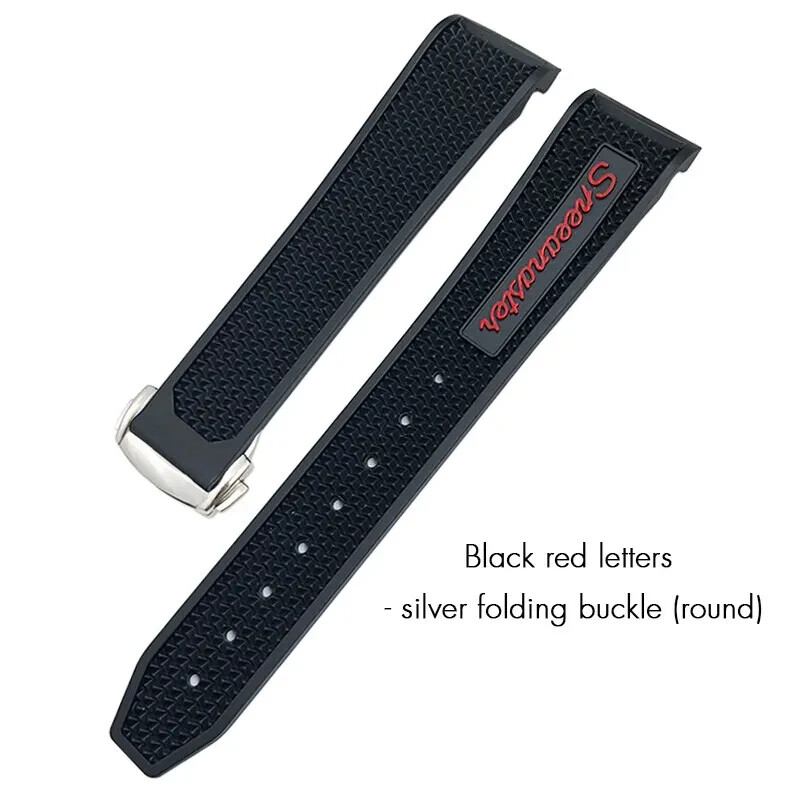 18mm 19mm 20mm 21mm Rubber Watch Band Strap For Omega Speedmaster MoonSwatch