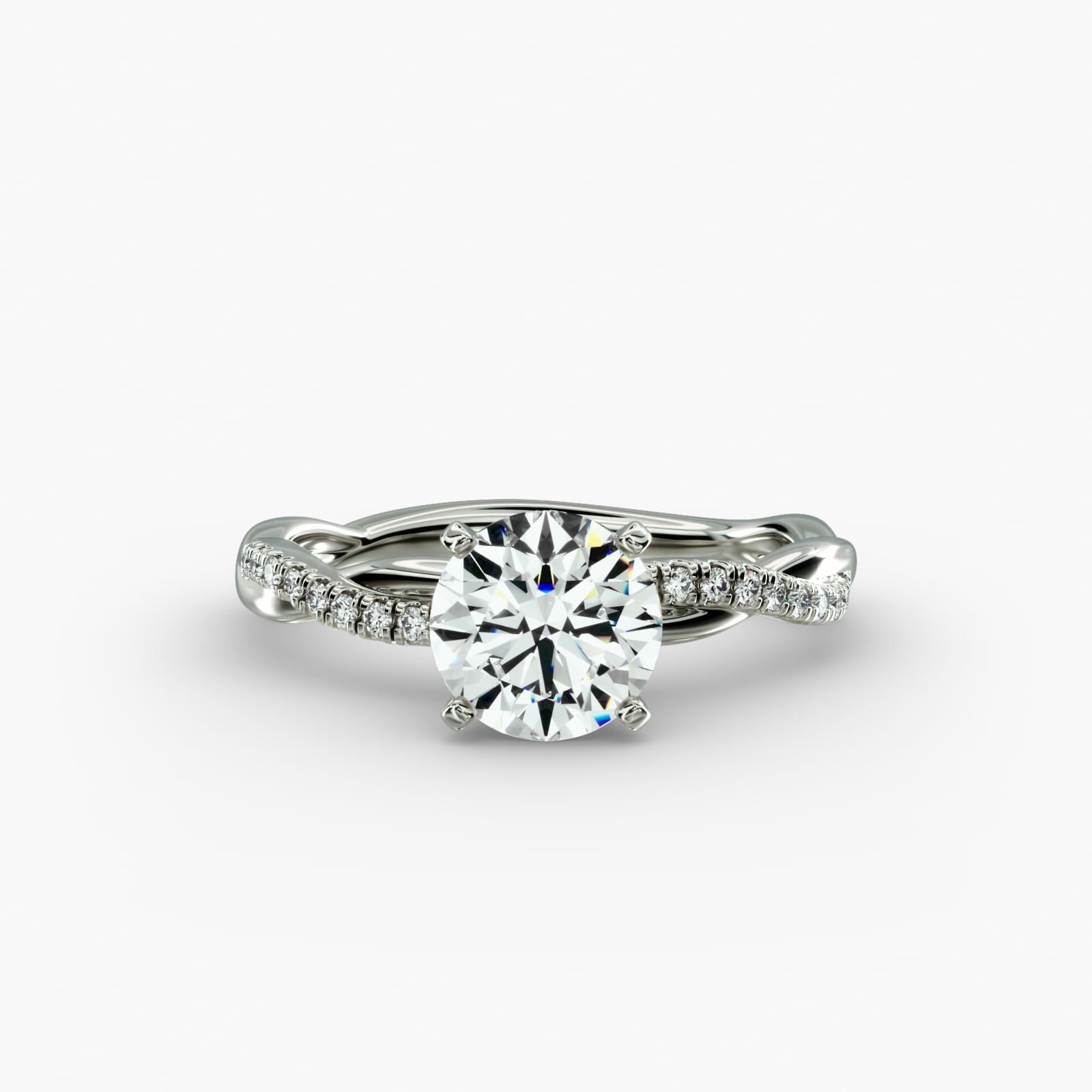 GIA-Certified 0.82ct E/VVS2 Diamond Engagement Ring – Blue Nile Petite Twist Set