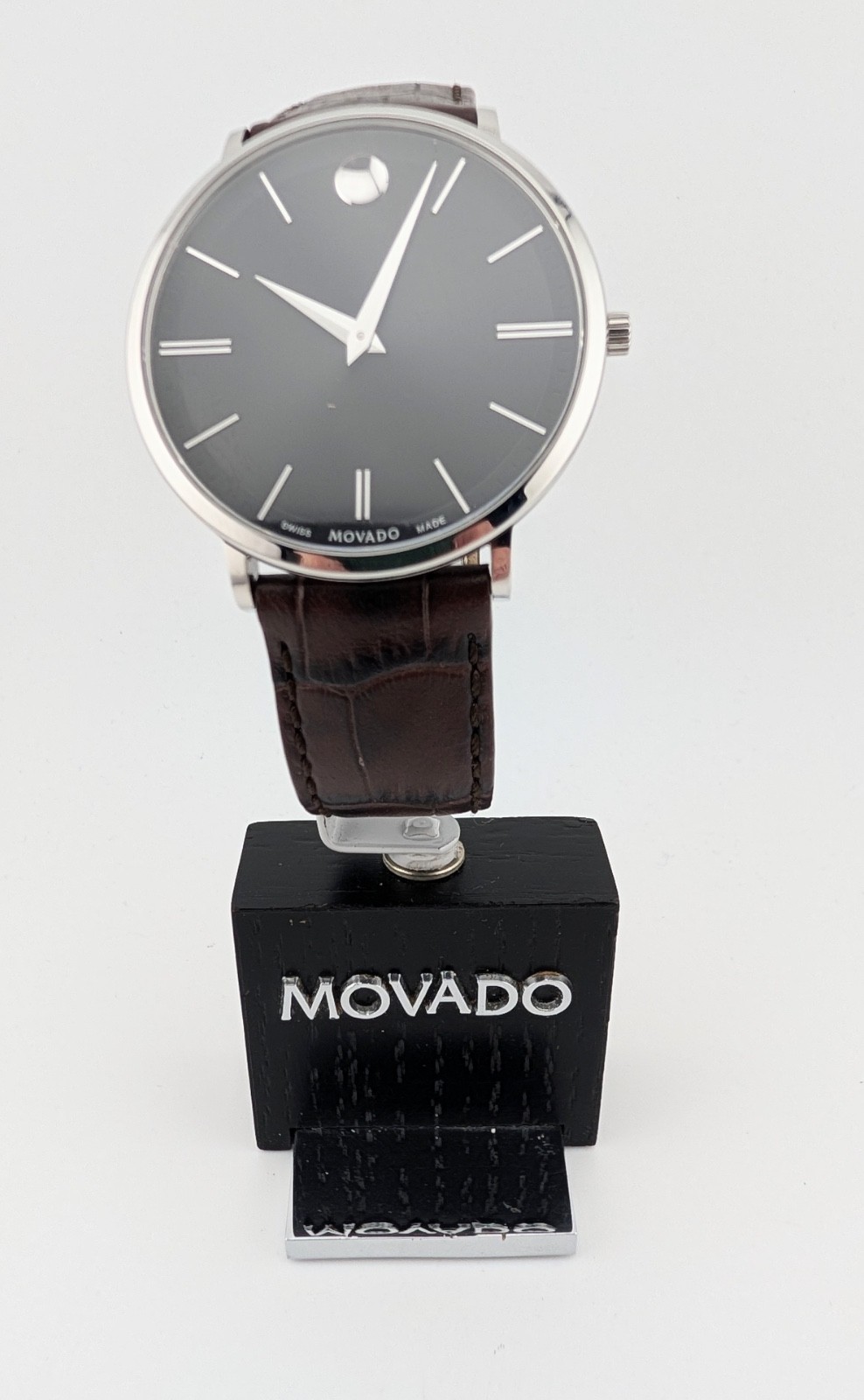 Movado Men’s Ultra-Slim Modern 47 Stainless Steel W/Blk Dial #65.1.14.1395