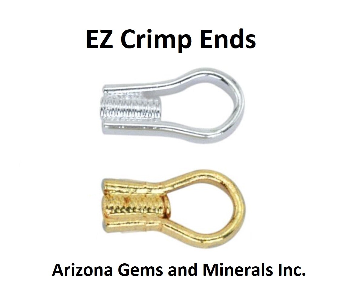 Beadalon EZ Crimp Ends Approx. 10 PCS. Silver Color and Gold Color
