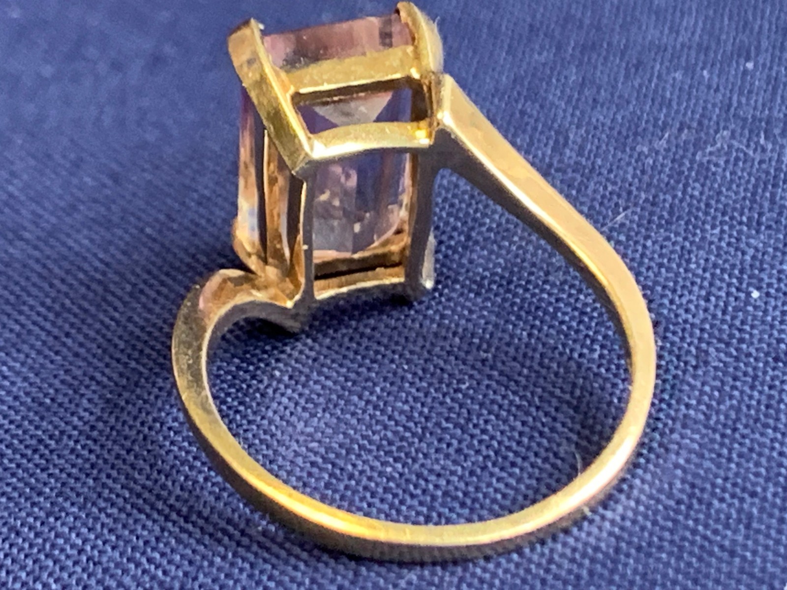 10K Yellow Gold Ring 3.29g Jewelry Size 7 Band Amerite Color Stone *READ*
