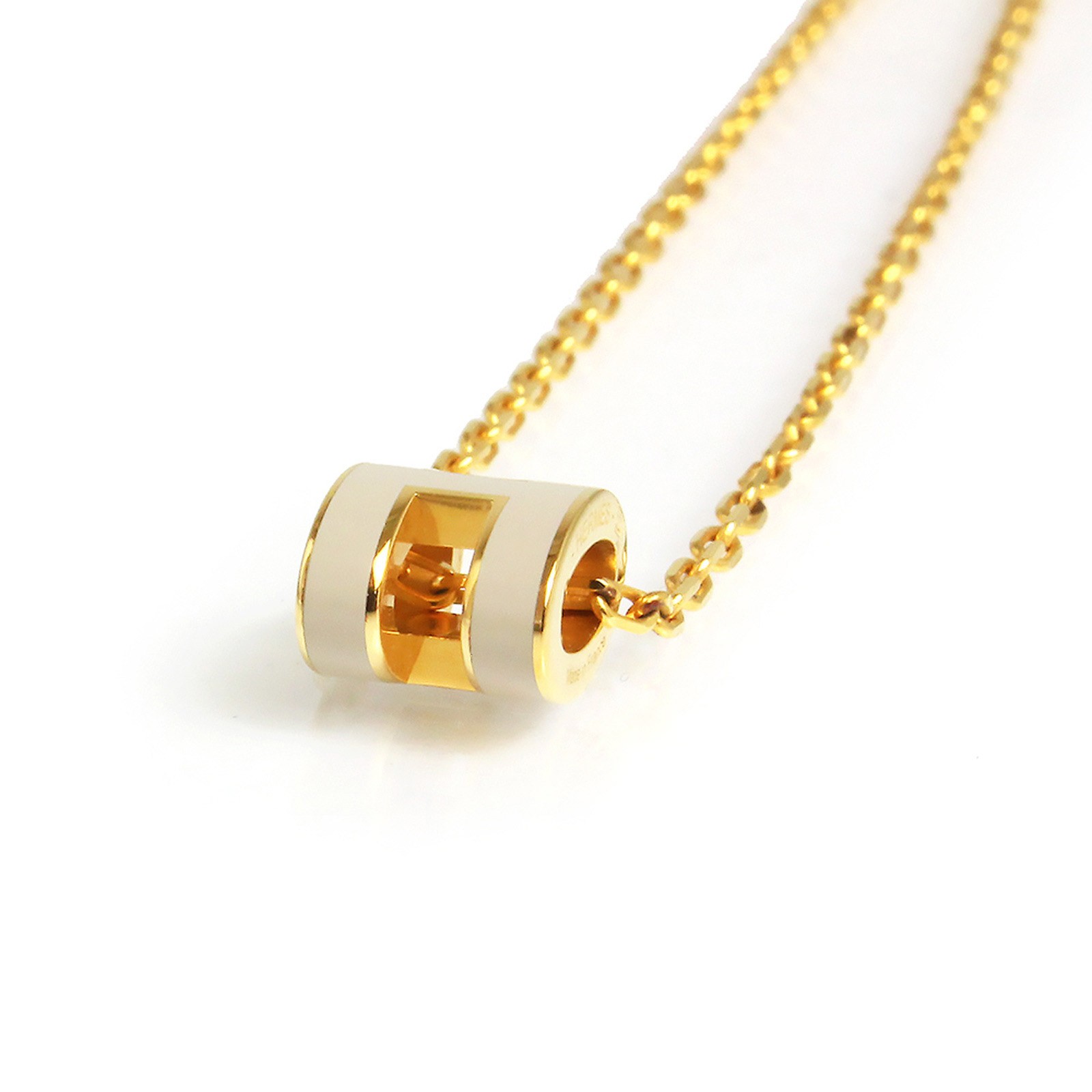 HERMES Pop H Mini Pop H , Marron Glace & Pendant / Necklace