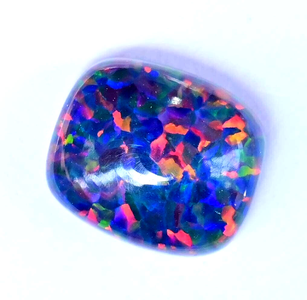 6.65 Ct Natural Ethiopian Black Fire Opal Untreated Certified Precious Gemstone