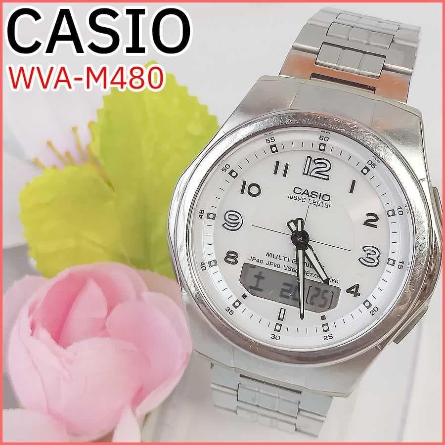 Casio WVA-M480 Men’s Radio-Controlled Solar Watch, Analog-Digital Quar 【USED】
