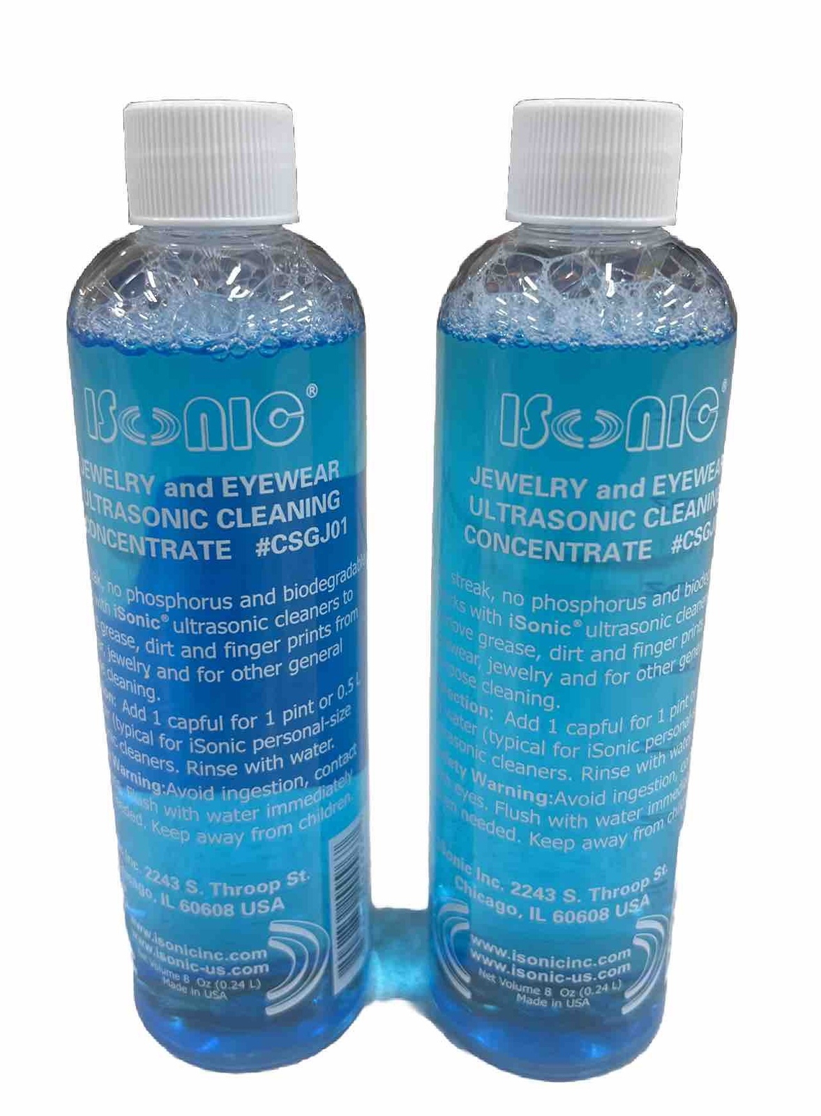 iSonic CSGJ01 Ultrasonic Jewelry/Eye Wear Cleaning Solution Concentrate 2-PACK