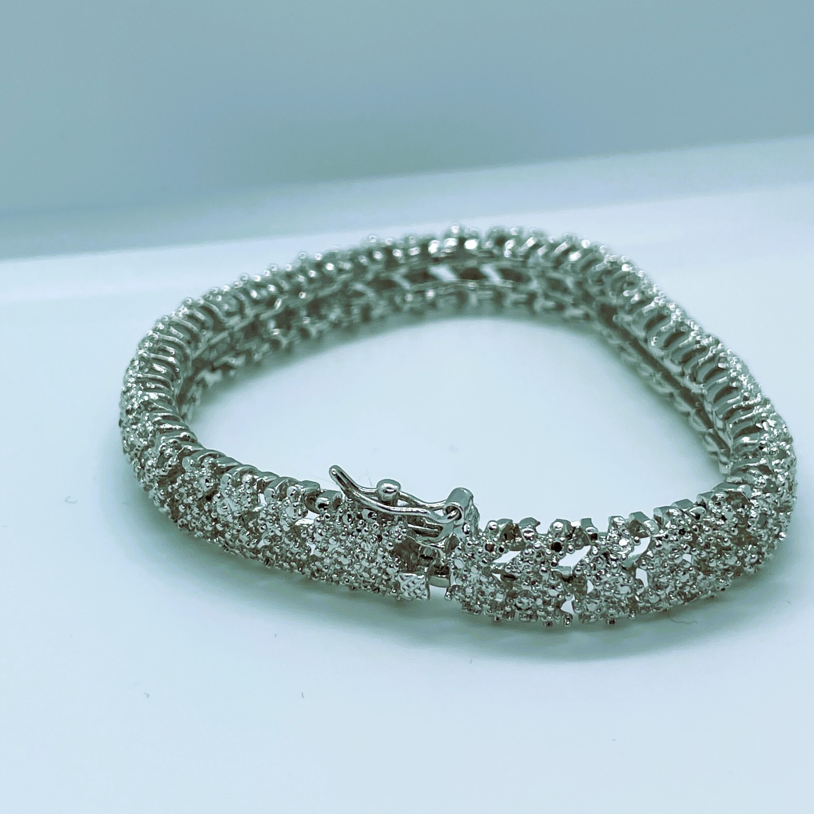 Finesque Silver Overlay 1ct TDW Diamond Bracelet Finesque