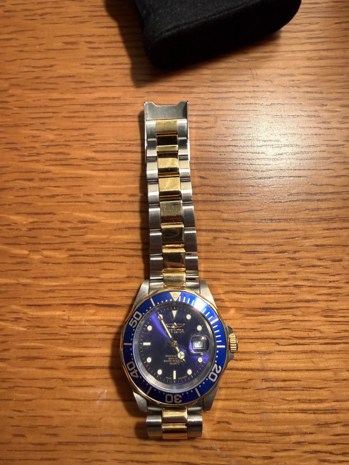 Invicta Men’s Watch Pro Diver Quartz Blue Dial Yellow Two Tone Bracelet 9310A