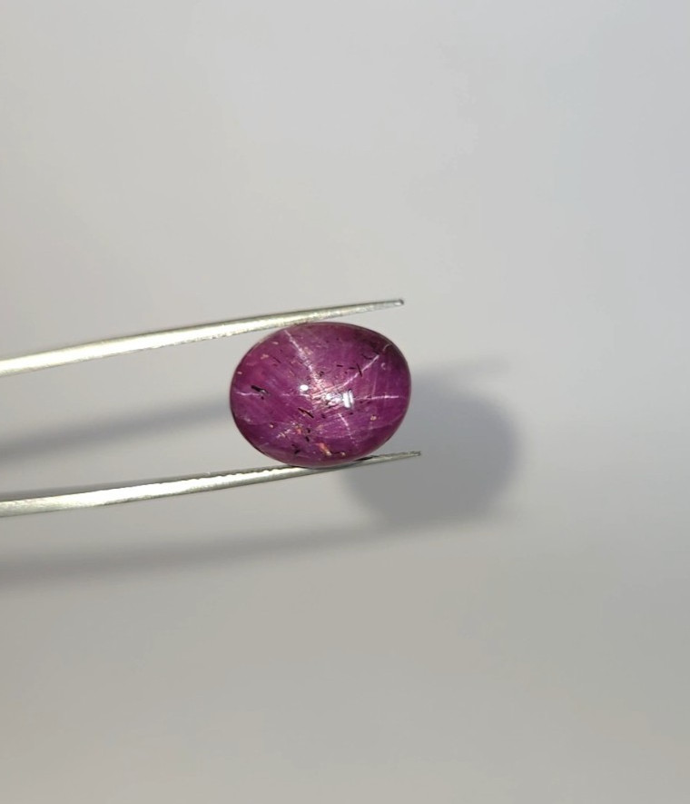 Natural Translucent 17.95 Ct Star Ruby Red Oval Cabochon Loose Gemstone