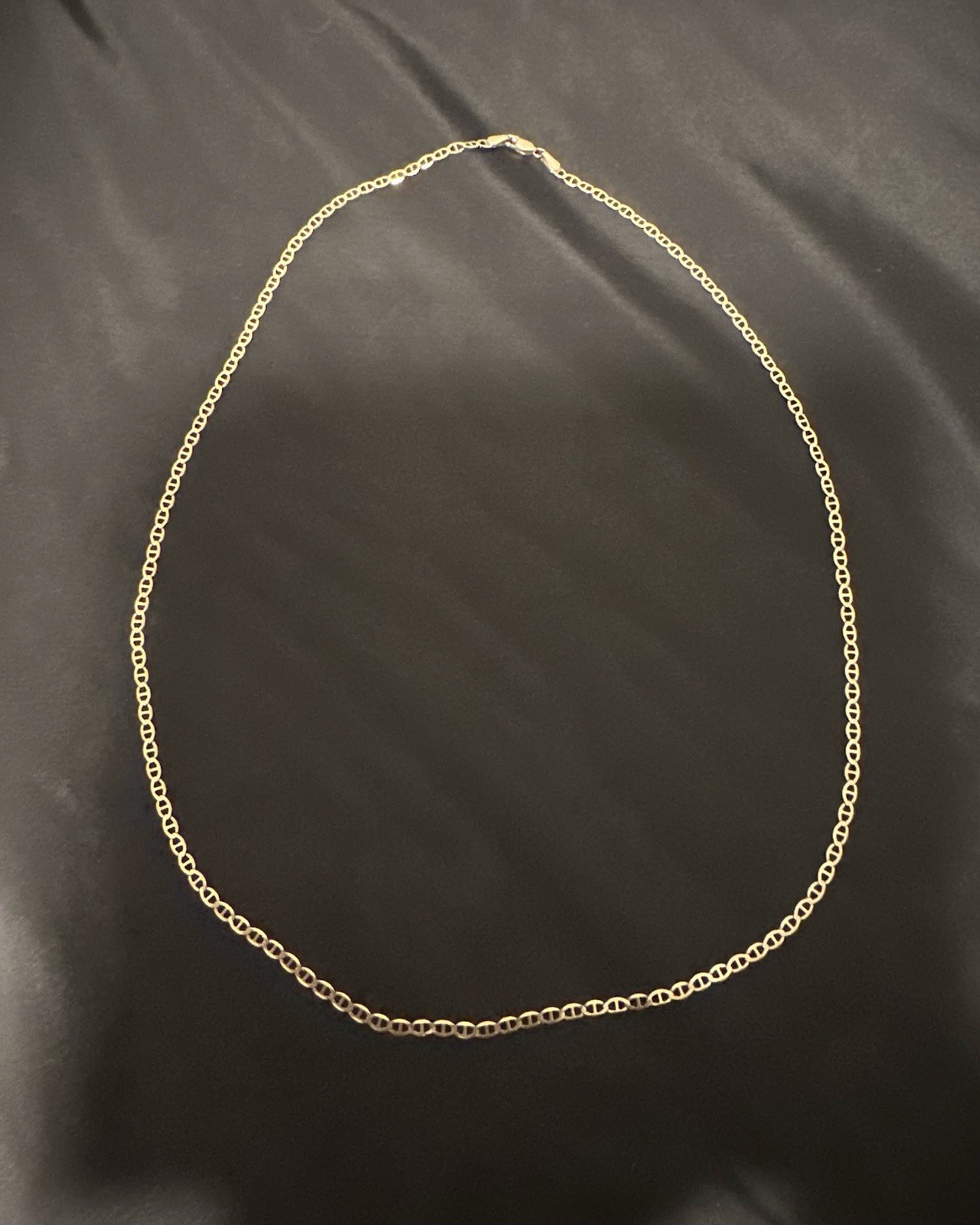 5.06g 10k Anchor Link Yellow Gold Chain Necklace 25.5” Italy ACA 3mm