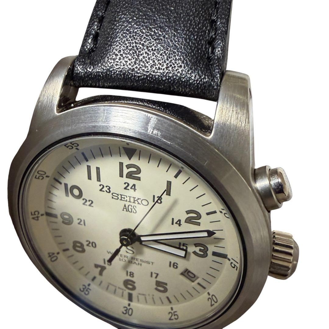 SEIKO SUS AGS 5M22-6C20 39.3 mm Used Watch Men’s Automatic White Dial