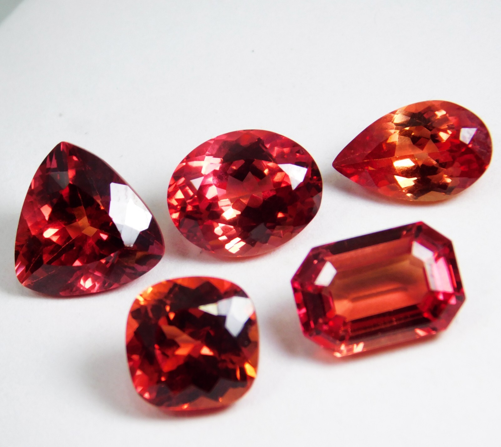Natural Orange Pink Padparadscha Sapphire 31.50 Ct Certified Mixed Gemstone Lot