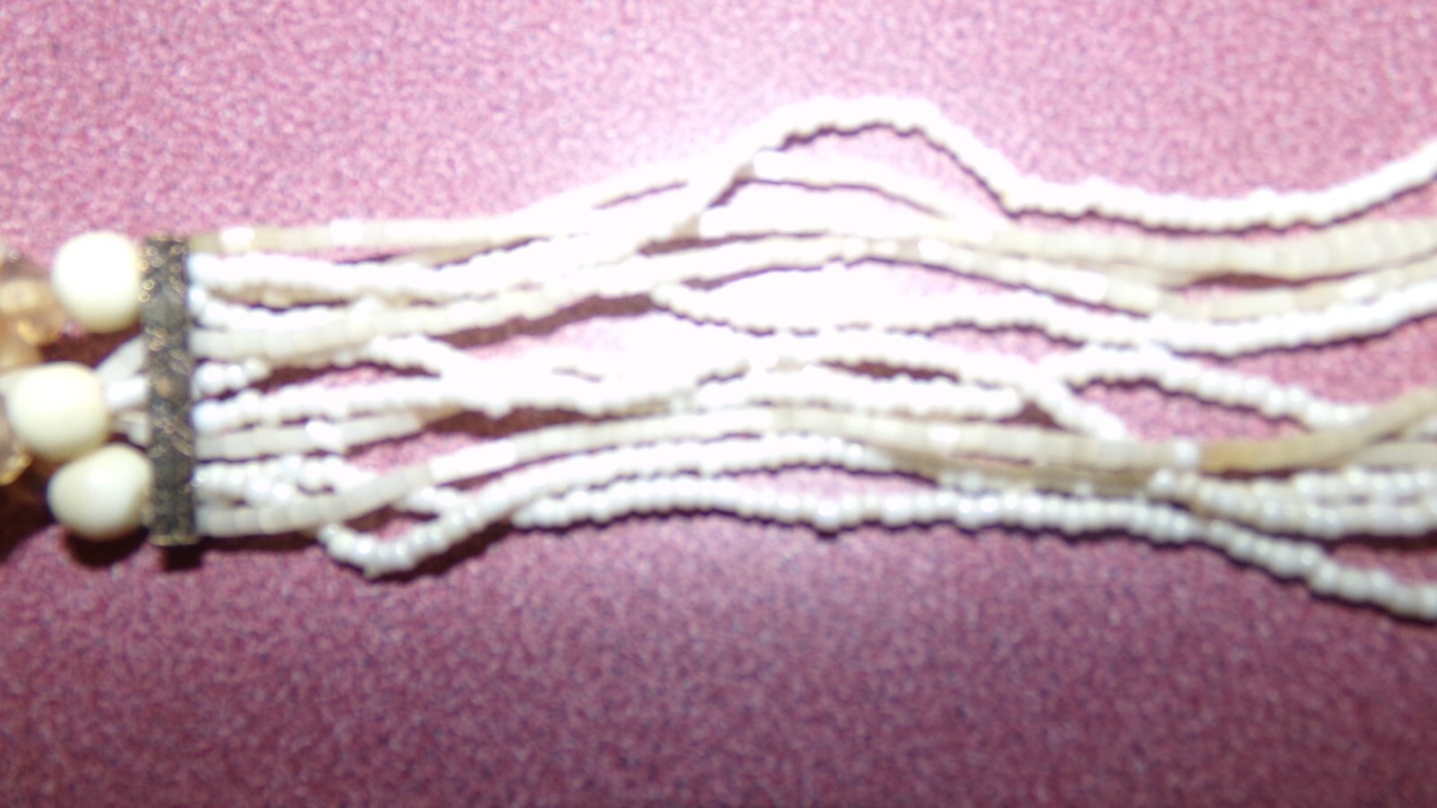 Native American Inspired Beaded necklace 36″ Fits Overhead 12 strands tiny beads