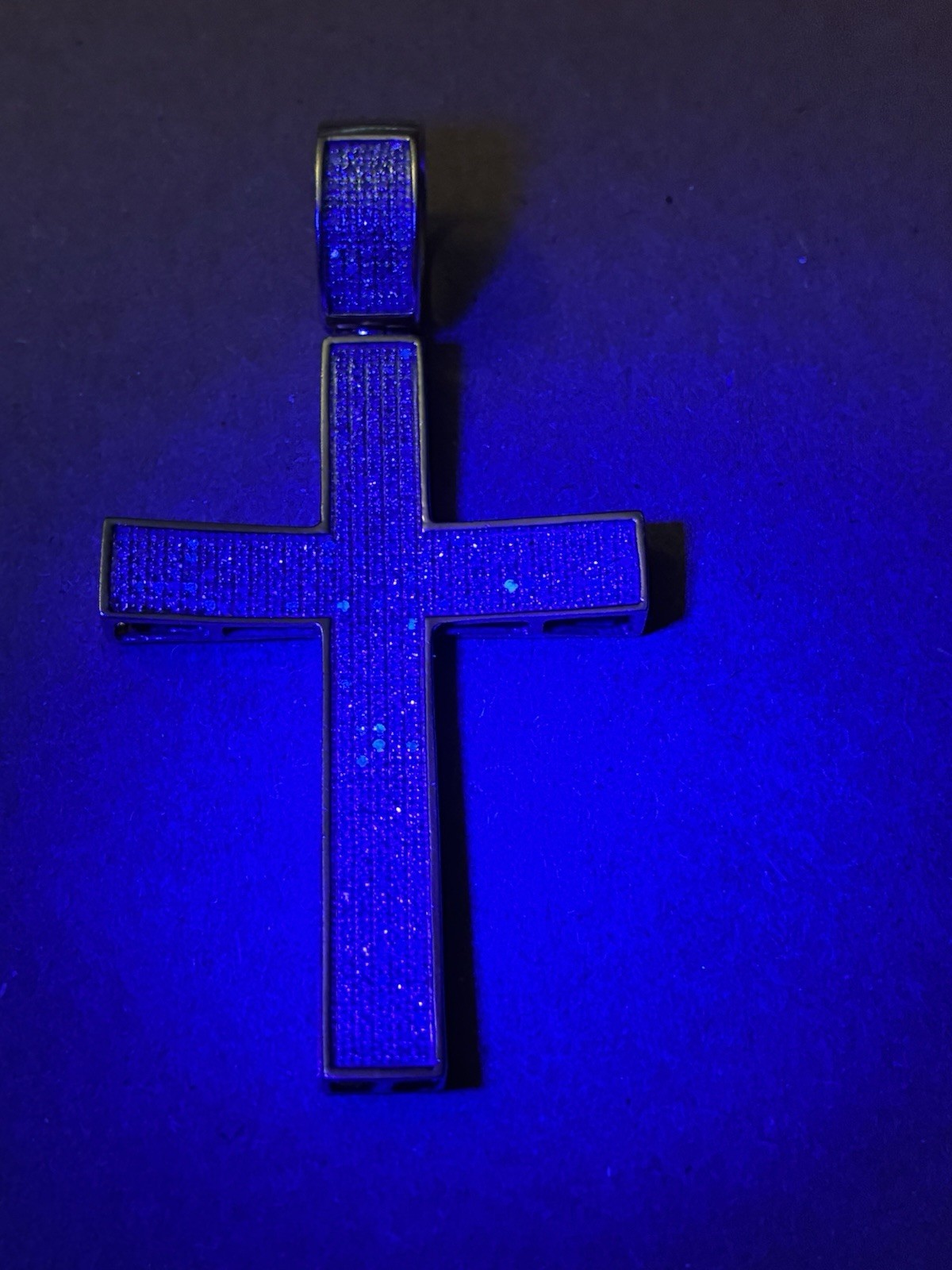 10kt Gold Vintage Stamped Diamond Cross pendant Heavy 9.7 Grams 300+ Diamonds