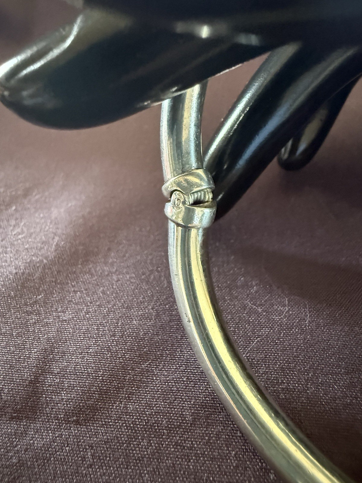 Sterling Silver Hinged Cuff Bracelet, by MILOR a famous Italian Vintage Mfr