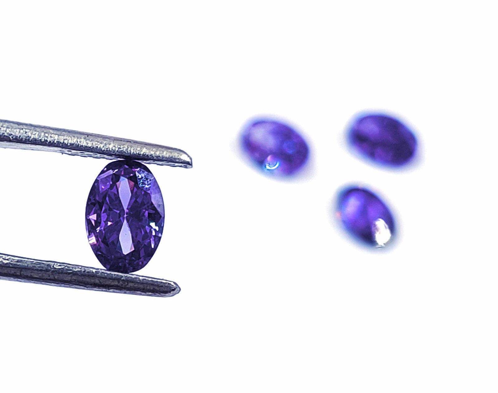 4 Pcs FLAWLESS Natural AAA Purple Sapphire LOT Certified Oval Cut Gemstone AKQ