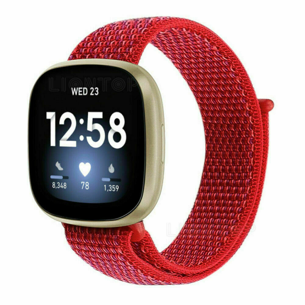 For Fitbit Versa 3 4/ Sense 2 1 Nylon Strap Wrist band Woven Canvas Watch Band