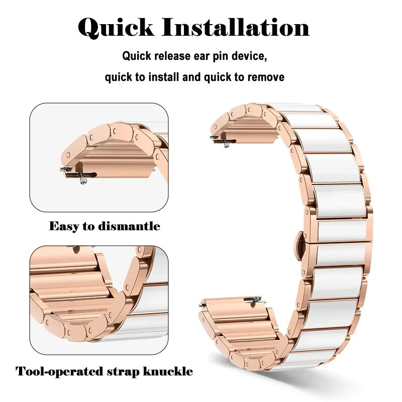 Ceramic Wrist Strap For Garmin Forerunner 265S 255S Venu 3S 2S 4S Band Bracelet
