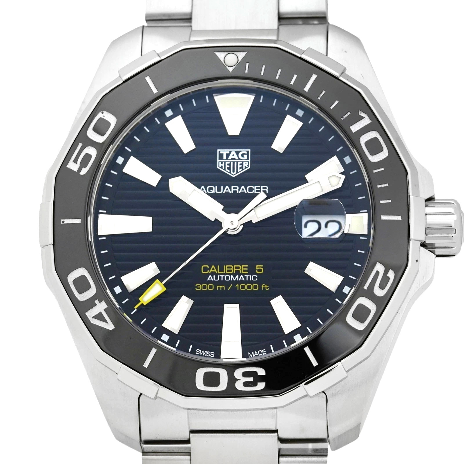 Tag Heuer Calibre 5 Aquaracer Men’s Watch Model WAY201A in Excellent Cond.