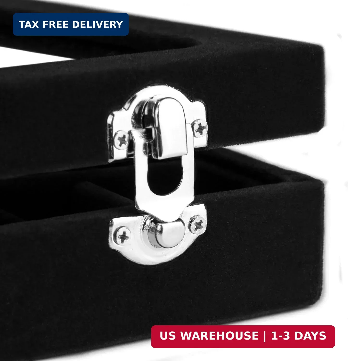 Velvet Jewelry Box 24 Grid Jewelry Earrings Display Organiser Box Ring Tray Hold