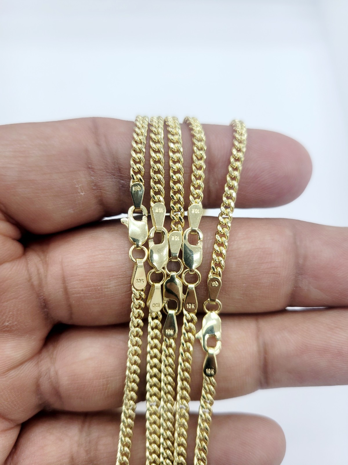 10KT Miami Cuban Necklace 3mm, Lobster Lock, Real Gold High Polished, Brand New