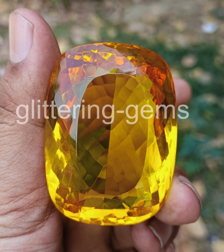 Natural Yellow Sapphire 2000 Ct Cushion Shape IGL Certified Loose Gemstone 6YHD