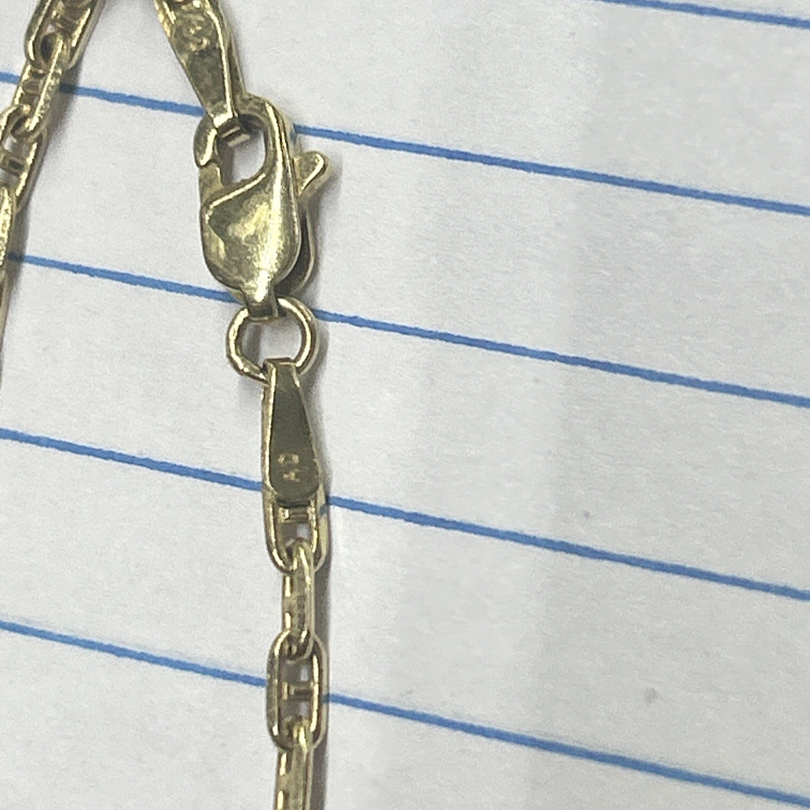 Heavy 14K Solid Yellow Gold Mariner Link Chain Necklace 10.7 G 24″ Lobster Clasp