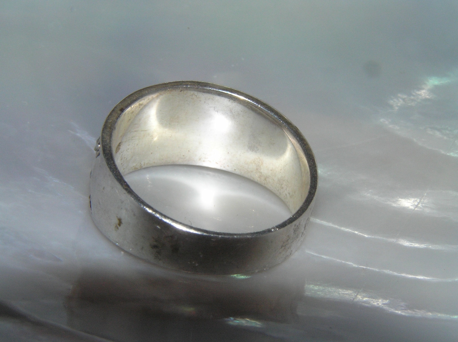 Estate Slightly Tapered 925 Marked Sterling Silver Three Tipped Squares Marcasit
