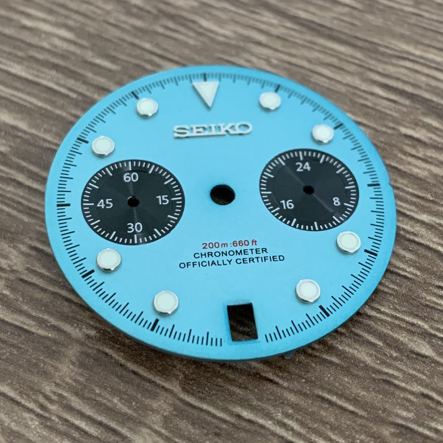 29.5mm Multi-functional Watch Dial Green Luminous for VK64 Movement Watch Parts