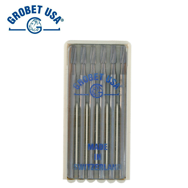 Cone Square Plain Grobet USA Jeweler Bur (Pack of 6) FIG-3 Sizes 0.90mm – 2.30mm