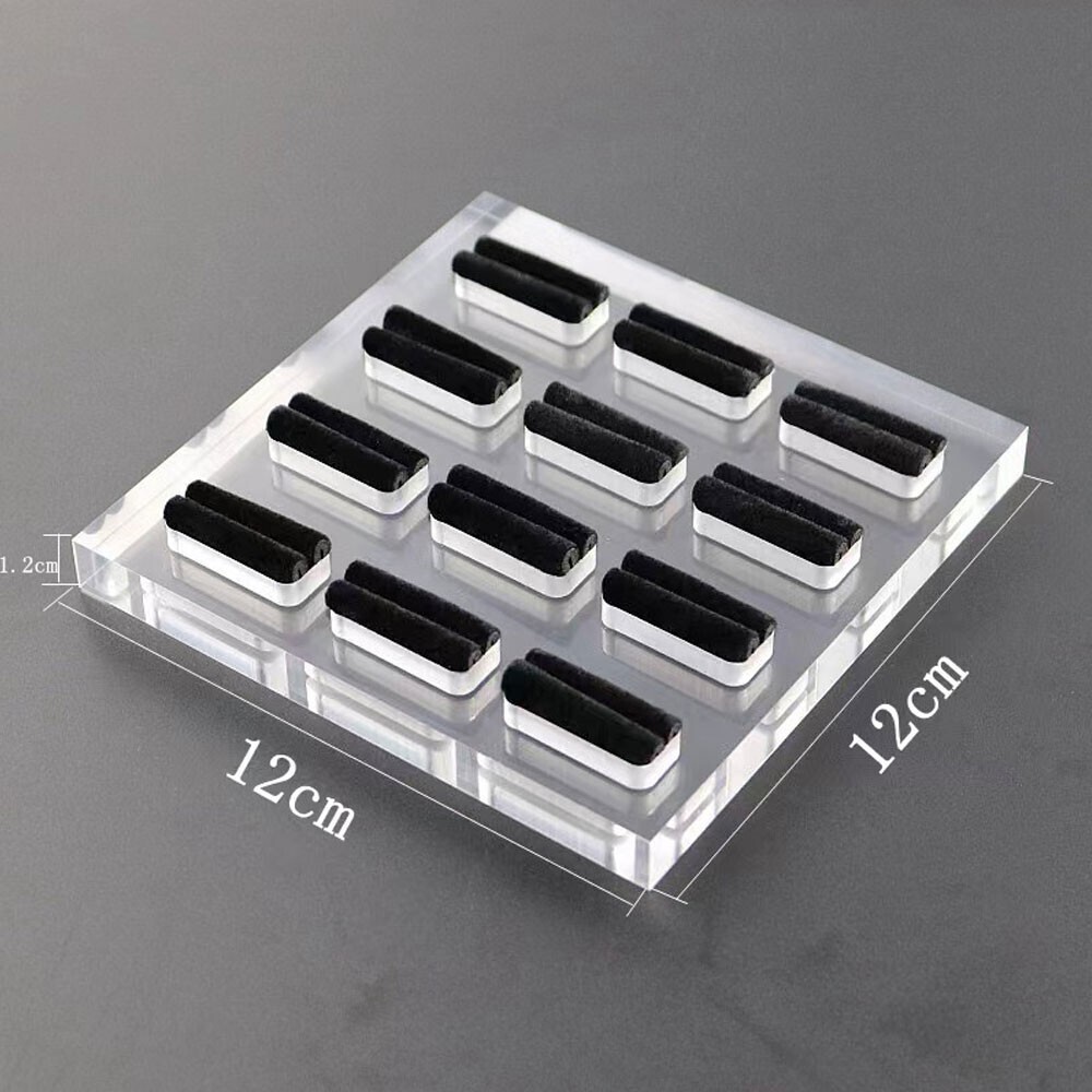2x Acrylic Ring Display Stand Rings Support Rack Jewelry Retail Holder Organizer