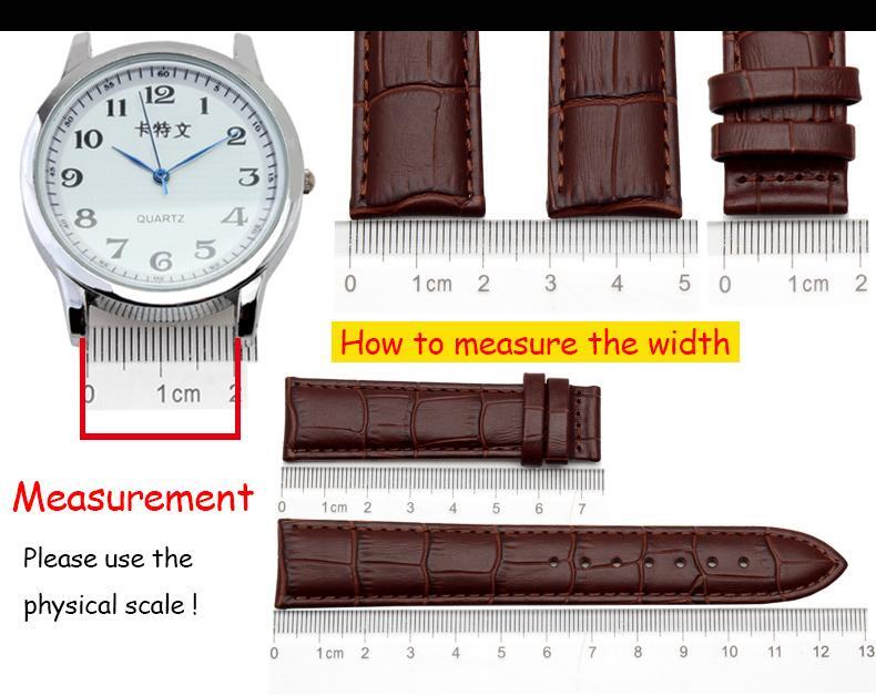 Genuine Leather Watchband For Car.tier Sandoz Large Medium-Sized Santos WSSA0010