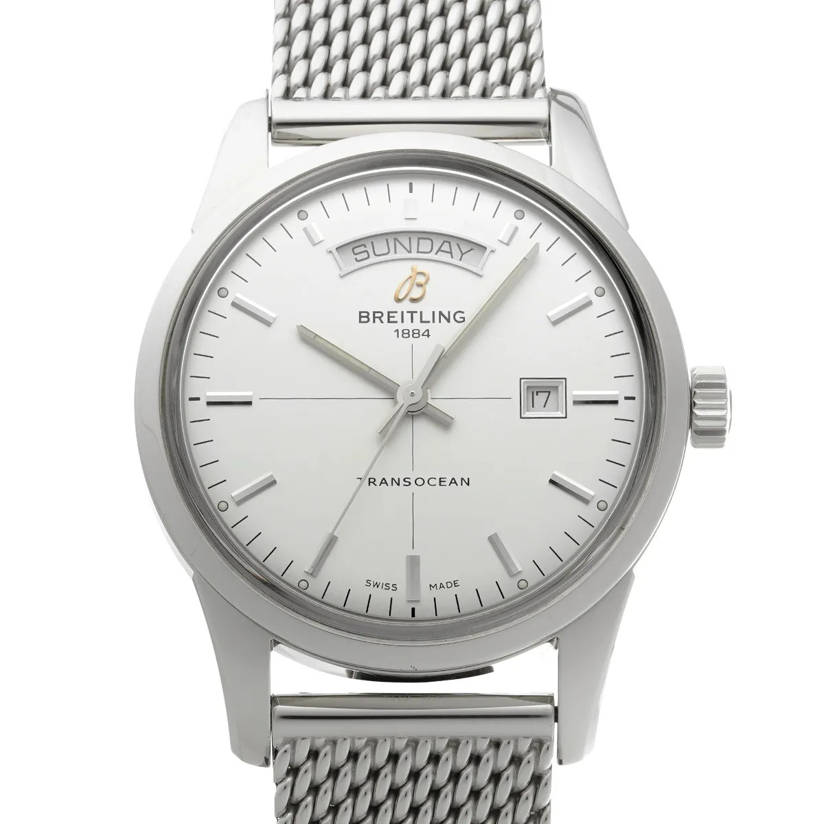Breitling Transocean Day and Date A4531012 / G751 ( A45310) 43mm Silver #WW6741