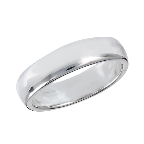 Sterling Silver 4 mm Wide Polished Band Ring – Free Gift Packaging