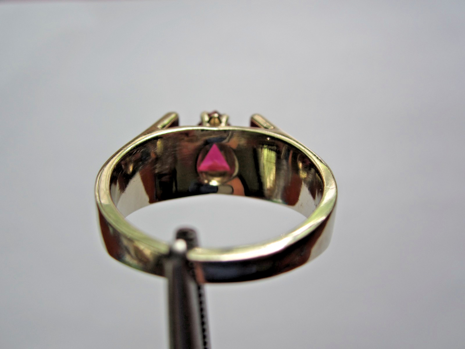 Natural 2.29 Ct Pink Tourmaline, 14 Kt White Gold Cathedral Mounting, Wt. 9.7 gm