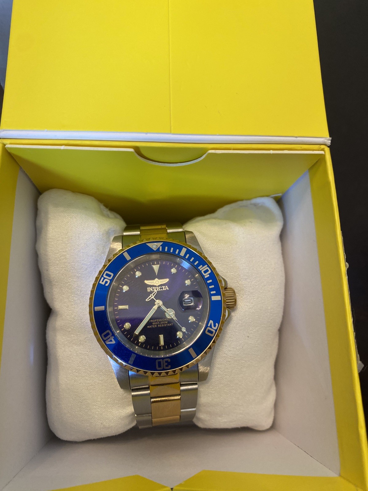 Invicta Pro Diver 40mm Blue Dial Two Tone Stainless Steel, Free Shipping!