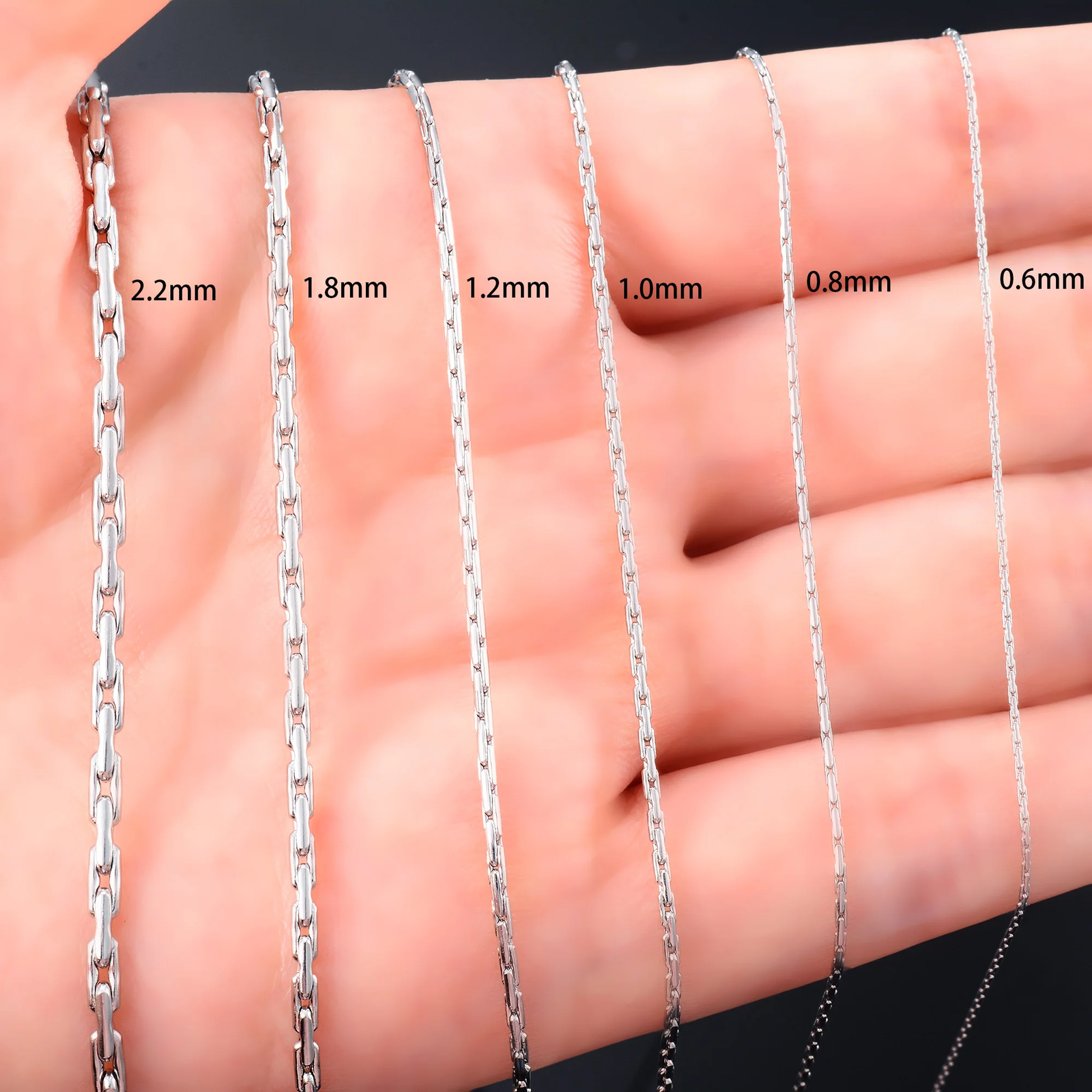 Thin Silver Necklace Link Cable Chain for Women | 316L Stainless Steel Jewelry