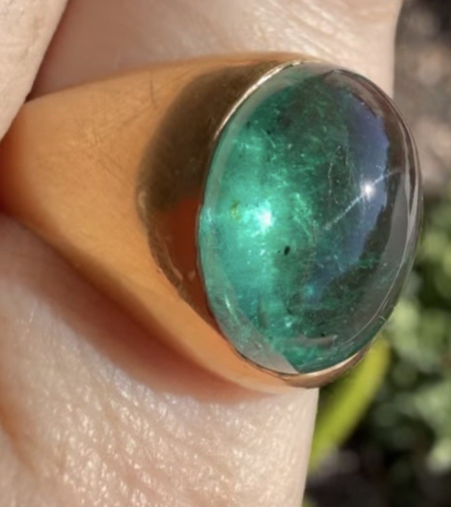 14k Solid Gold Emerald Ring Natural Zambian Emerald Ring Engagement Ring
