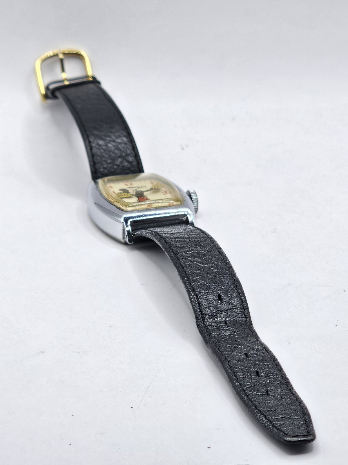 Rare 1947 Ingersoll US Time Mickey Mouse (Measles) Wristwatch Running