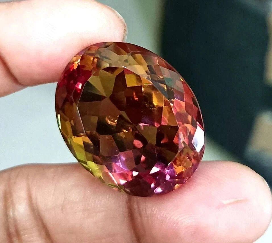99.20 Ct NATURAL Zultanite 7 Color Nice Oval Shape A+ Loose Certified Gemstone