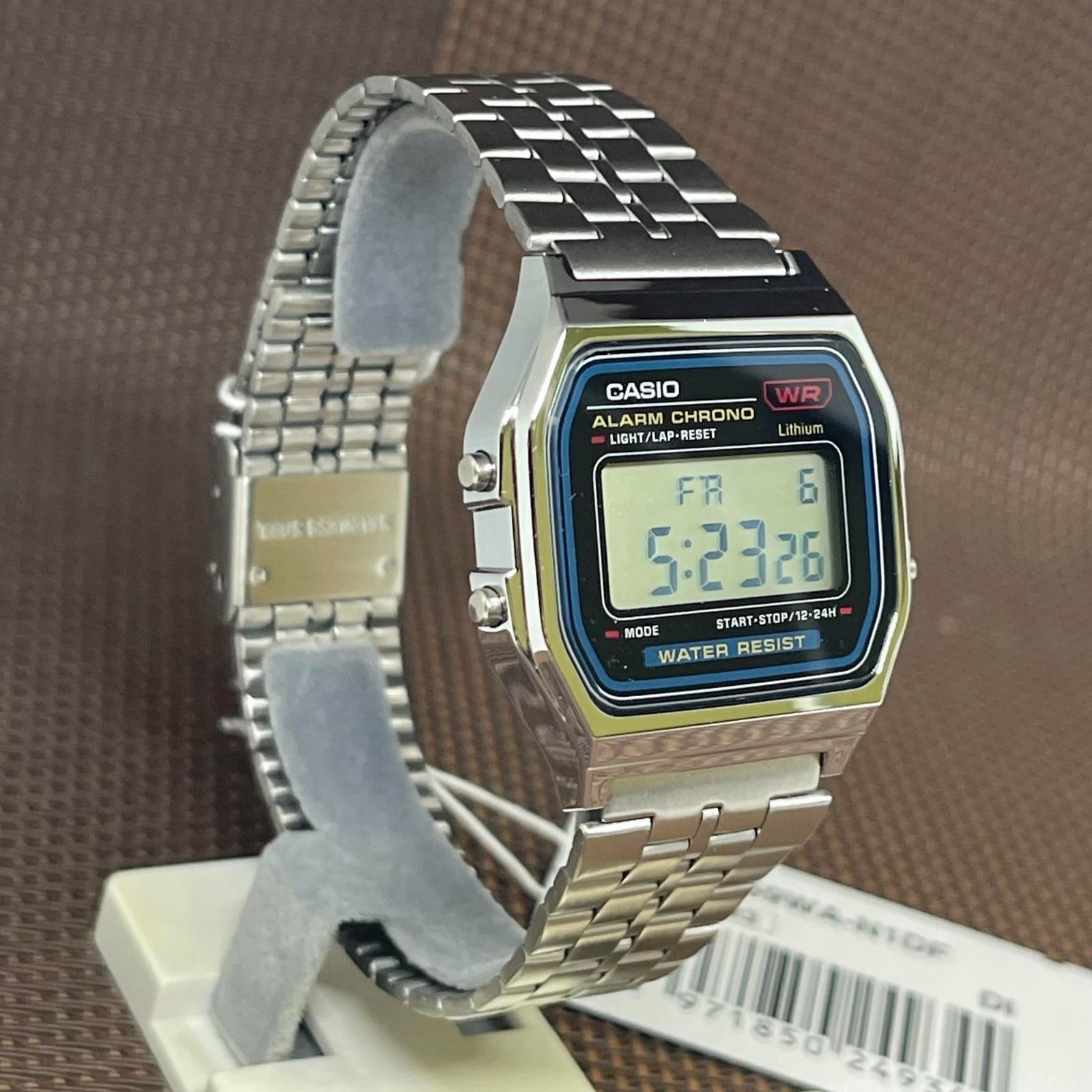 Casio A159WA-N1 Digital Stainless Steel Classic Design Chronograph Unisex Watch