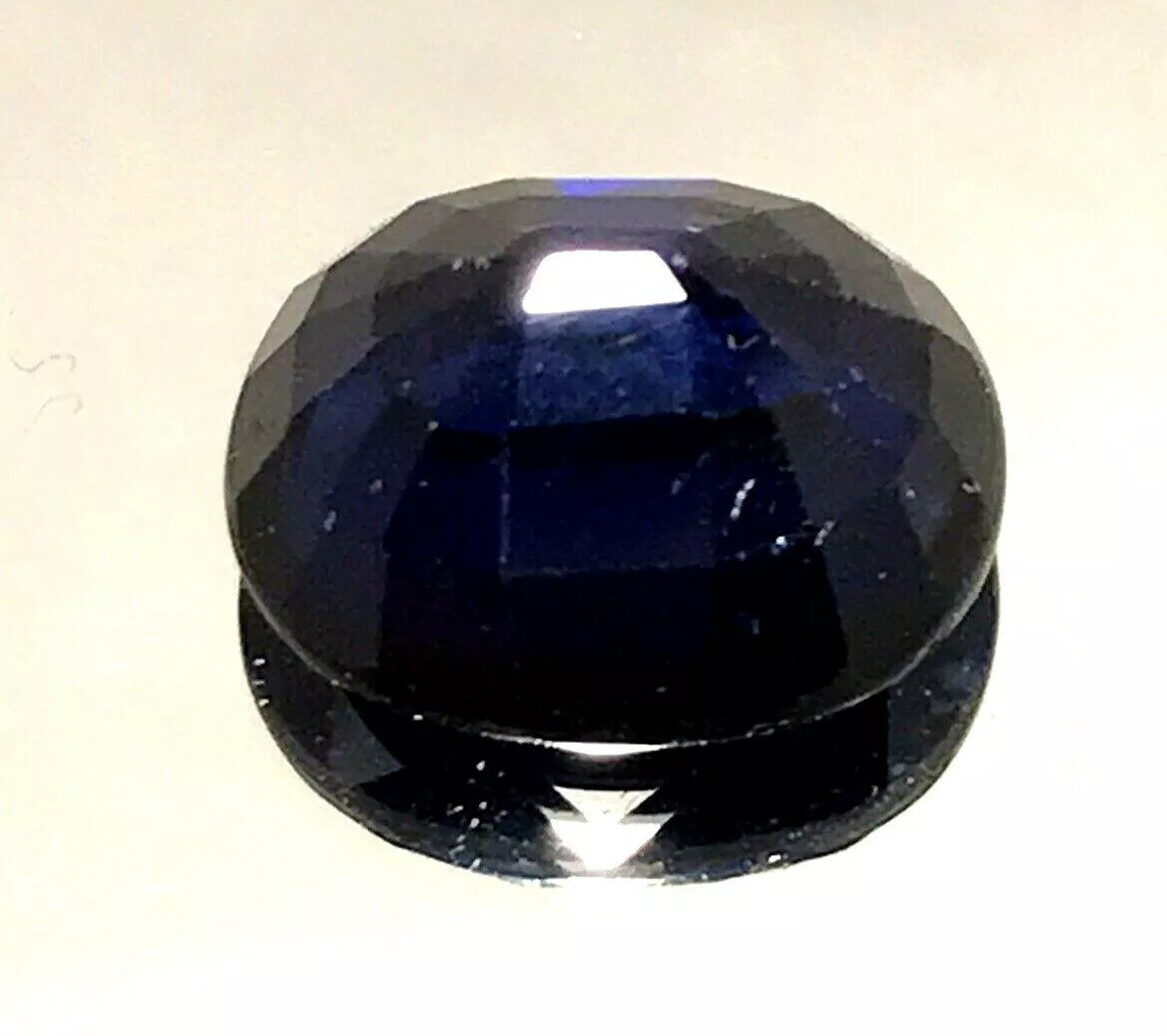 4.05 Ct Natural Blue Sapphire, Excellent Oval Cut , I Clarity,9 mohs