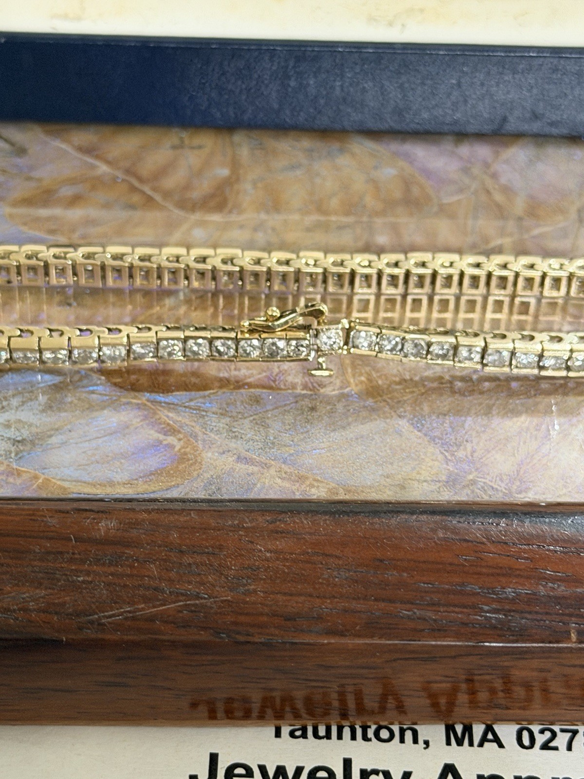14K Diamond Tennis Bracelet Marked WIC 14.9 grams