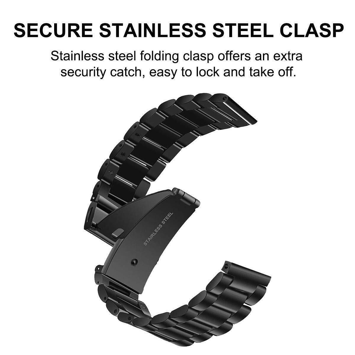 For Fitbit Versa 4 3 / Fitbit Sense 1 2 Stainless Steel Watch Band Strap + Tool