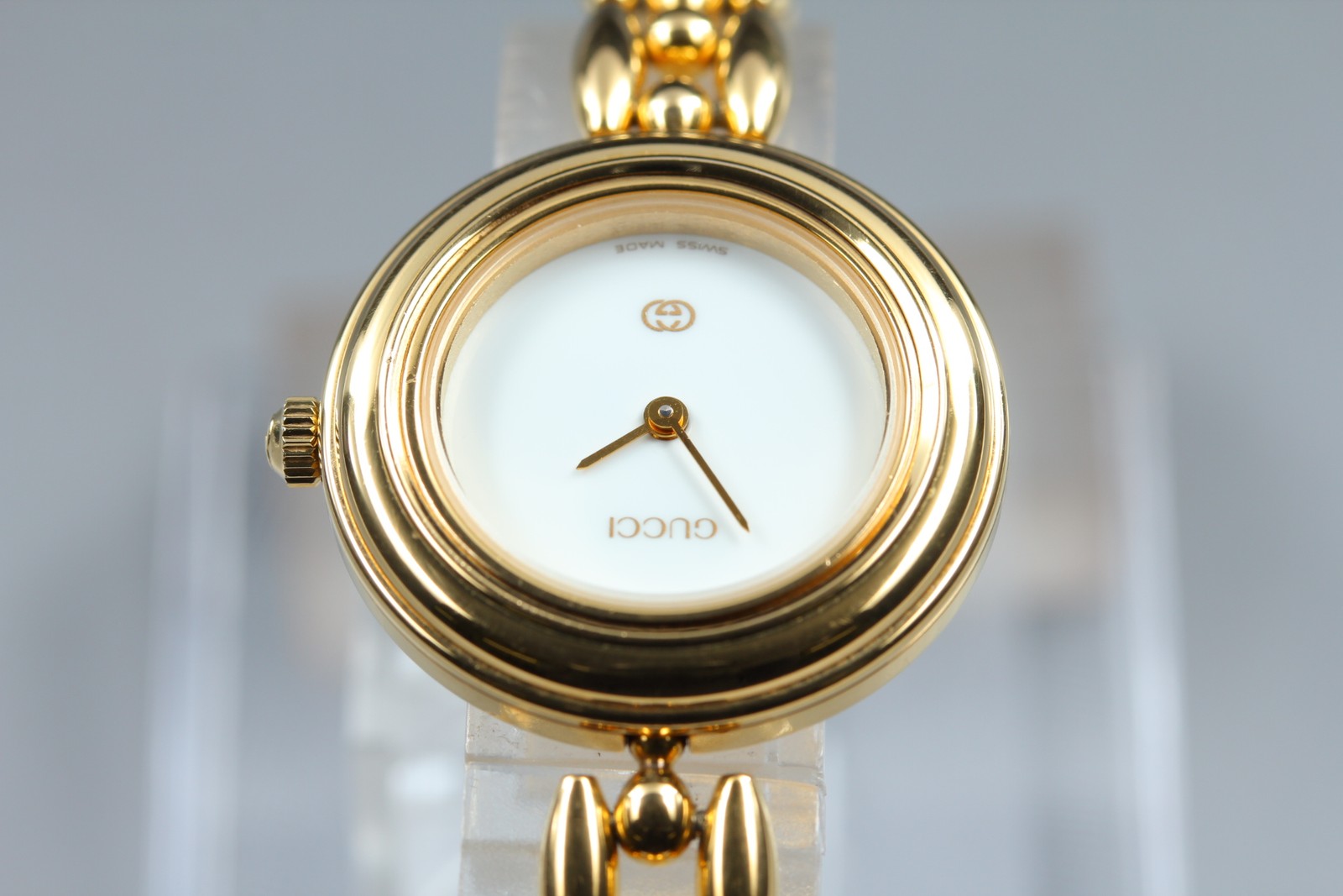 GUCCI Change Bezel 1100L 6 Colors 26mm Gold Quartz Women’s Watch w/Box Paper