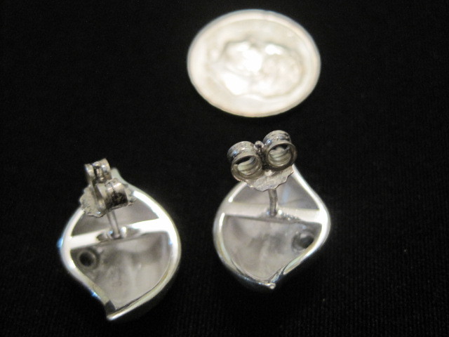 925 Sterling Silver Cubic Zirconia Earrings ~ Weighs 5.59 Grams