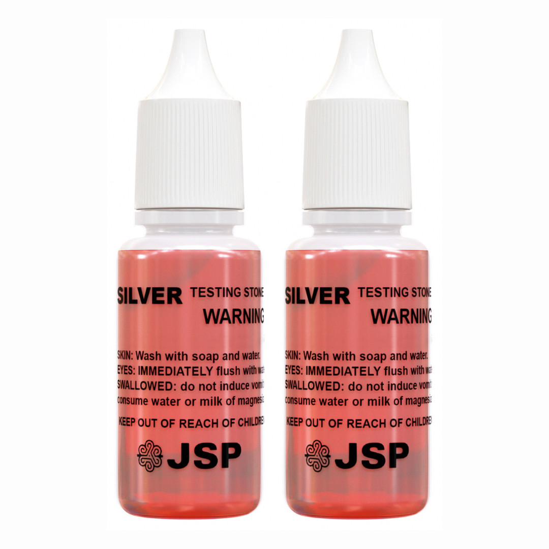 2 Silver Testing Solution Test Purity Scrap Jewelry Precious Metals Bullion Kit