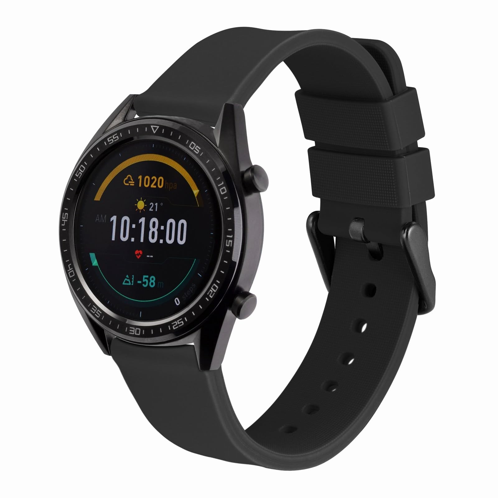 WOCCI 22mm Silicone Watch Band, Quick Release Rubber Replacement Strap with B…