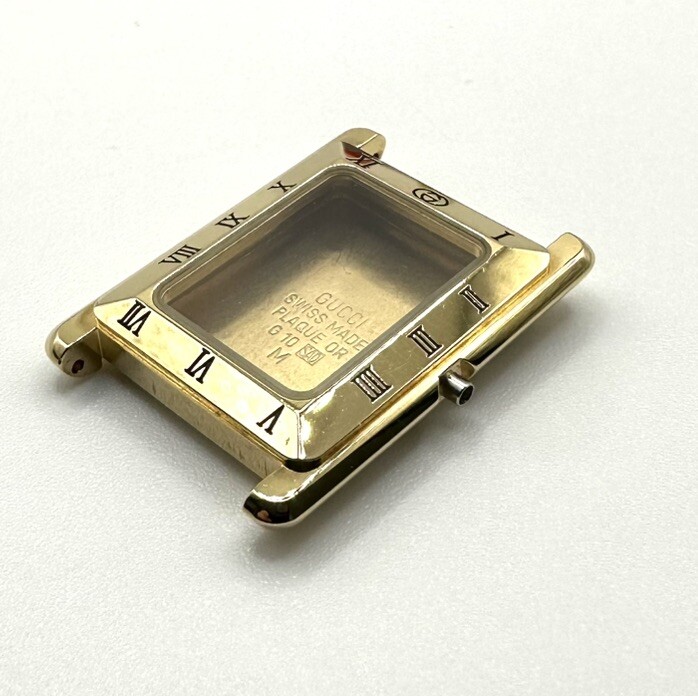 New Genuine Gucci 4200L Gold Color Complete Case With Crystal