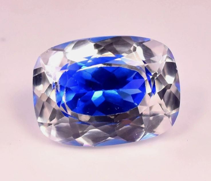 10.45 Ct Natural Pitambari Bi-Color Sapphire Cushion Cut Certified Gemstone