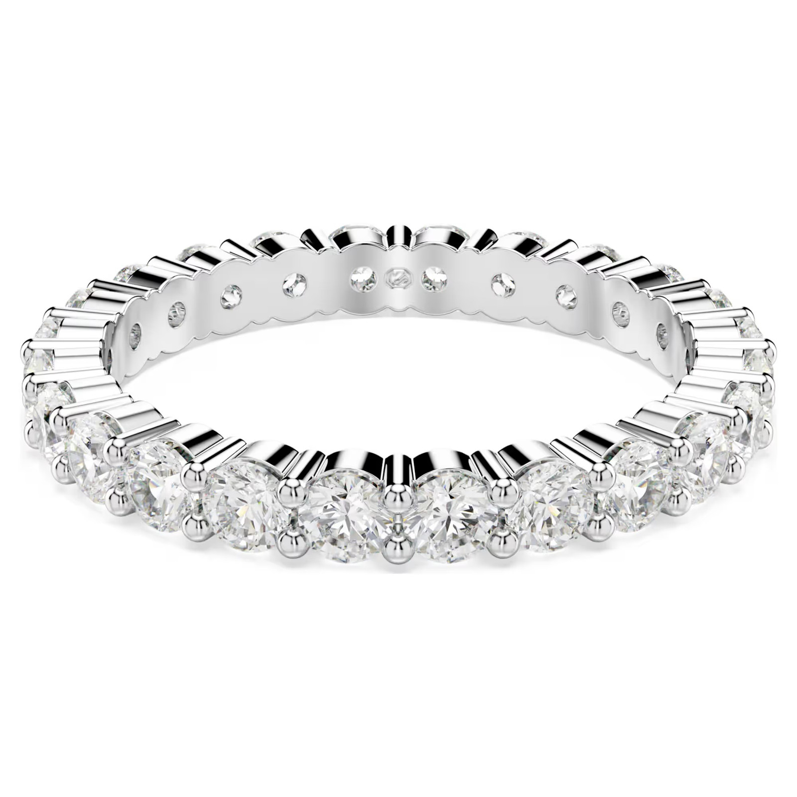 Swarovski Matrix Vittore Ring, White, Silver Tone Finish 5705604 (Size 55/M/7)